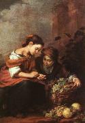 Girls Selling Fruit Bartolome Esteban Murillo